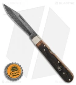 Boker 1906 Folding Lockback Knife 4.375" Castle Wood 113324 -BLADE HQ SHOP Boker 1906 Folding Lockback Knife 4.375 Castle Wood 113324 BHQ 105702 LS Bottlecap 2