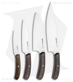 Boker Anso Pure CPM 5-Piece Kitchen Knife Set Oak Wood W/ Magnetic Block