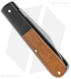Boker Barlow Integral Pocket Slip Joint Knife Jute Micarta (3.25" Satin) -BLADE HQ SHOP Boker Barlow Integral Pocket Knife Jute Micarta Satin 110943 BHQ 120616 jr side