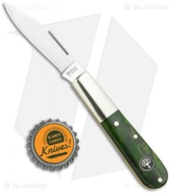 Boker Barlow Pocket Knife Green Curly Birch Wood (3.3" Satin) 118941 -BLADE HQ SHOP Boker Barlow Pocket Knife Green Curly Birch Wood 118941 BHQ 120613 jr bottlecap