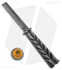 Boker Magnum Balicomb Butterfly Trainer Black Stonewash (3.88" Comb) -BLADE HQ SHOP Boker Magnum Balicomb Butterfly Trainer Comb BHQ 94433 ns bottlecap