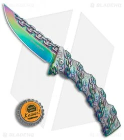 Boker Magnum Chained Rainbow Spring Assisted Knife (3.375" Spectrum) 01MB635 -BLADE HQ SHOP Boker Magnum Chained Rainbow BHQ 80865 er bottlecap