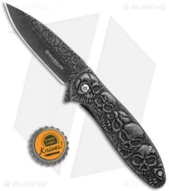 Boker Magnum Dia De Los Muertos Spring Assist Knife (3.3" Smokewash) 01SC519 -BLADE HQ SHOP Boker Magnum Dia De Los Muertos FL Smokoewash 01SC519 BHQ 28261 jr bottlecap