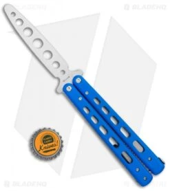 Boker Plus Balisong Trainer Butterfly Knife Blue G-10 (4" Satin) 01BO713 -BLADE HQ SHOP Boker Plus Balisong Trainer Blue Holes G 10 Satin 01BO713SOI BHQ 99634 jr bottlecap