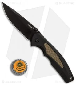 Boker Plus Gemini NGA Spring Assisted Knife Black/Coyote (3.5" Black) 01BO502 -BLADE HQ SHOP Boker Plus Gemini NGA Black Coyote black BHQ 80767 er bottlecap