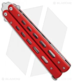 Boker Plus Balisong Trainer Butterfly Knife Red G-10 (4" Satin) 01BO712 -BLADE HQ SHOP Boker Plus balisong trainer red G10 satin BHQ 76461 er spine