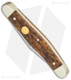 Boker Stockman 150th Anniversary Edition Pocket Knife Curly Birch Wood 115985 -BLADE HQ SHOP Boker Stockman 150 Anniversary Edition Curly Birch Wood 115985 BHQ 117263 jr spine