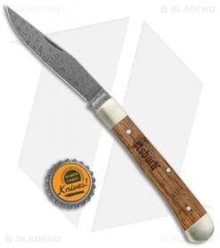 Boker Trapper Asbach Uralt Slip Joint Knife Oak Wood (3.35" Damascus) 9 Boker Trapper Asbach Uralt Slip Joint Knife Oak Wood (3.35" Damascus) -BLADE HQ SHOP Boker Trapper Asbach Uralt SJ Oak Wood Damascus BHQ 137743 jr bottlecap