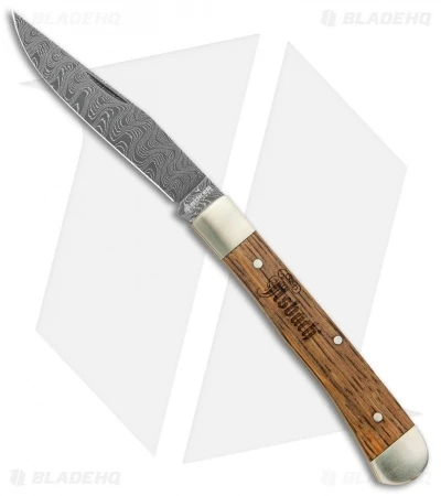 Boker Trapper Asbach Uralt Slip Joint Knife Oak Wood (3.35" Damascus) 3 Boker Trapper Asbach Uralt Slip Joint Knife Oak Wood (3.35" Damascus)