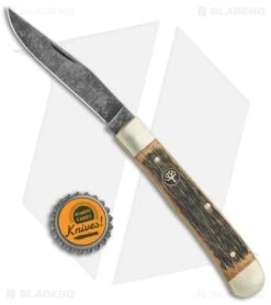 Boker Uno Trapper Pocket Knife Castle Wood (4.125" Acid Wash) 113004 -BLADE HQ SHOP Boker Trapper Pocket Knife Castle Wood 113004 BHQ 105699 jr bottlecap