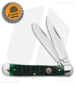 Boker Trapper Traditional Pocket Knife Jigged Green Bone (Polish D2) -BLADE HQ SHOP Boker Trapper Traditional Pocket Knife Jigged Green Bone Polish D2 BHQ 146650 td size