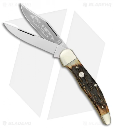 Boker Folding Hunter Pocket Knife 5.25" Stag 112020HH 3 Boker Folding Hunter Pocket Knife 5.25" Stag 112020HH