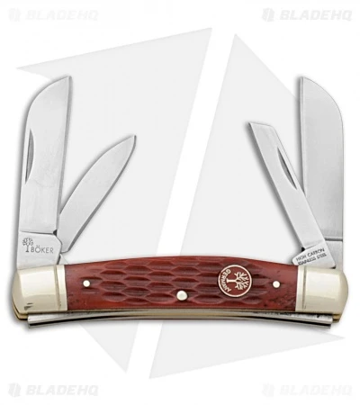 Boker Red Shield Congress Pocket Knife 3.625" Red Bone BK110752 3 Boker Red Shield Congress Pocket Knife 3.625" Red Bone BK110752